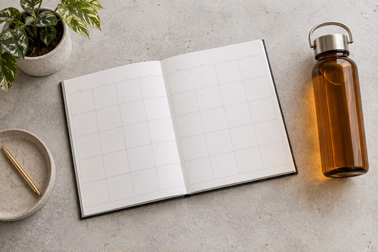 Appointment planner and water bottle for consultation planning