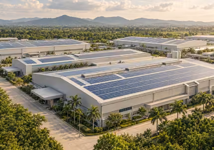 Factory rooftop solar installations for an on-site Private PPA